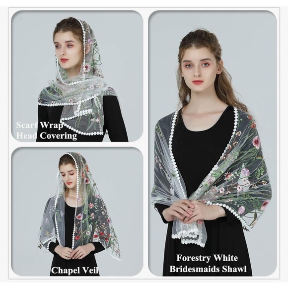 Embroidered Shawl - Picture 3 of 3